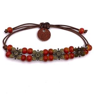 Ceramic Stone and Bronze Bracelet